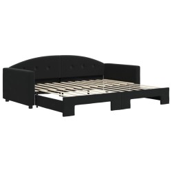vidaXL Sofá cama nido terciopelo negro 90x200 cm