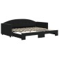 vidaXL Sofá cama nido terciopelo negro 90x200 cm