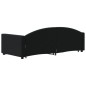 vidaXL Sofá cama nido terciopelo negro 90x200 cm