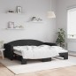 vidaXL Sofá cama nido tela negro 90x190 cm