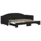 vidaXL Sofá cama nido tela negro 90x190 cm