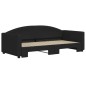 vidaXL Sofá cama nido tela negro 90x190 cm