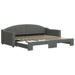 vidaXL Sofá cama nido tela gris oscuro 90x200 cm