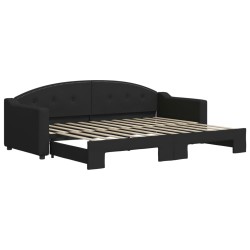 vidaXL Sofá cama nido tela negro 80x200 cm