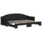 vidaXL Sofá cama nido tela negro 80x200 cm vidaXL Sofá cama nido tela negro 80x200 cm