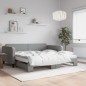 vidaXL Sofá cama nido con colchón tela gris claro 100x200 cm vidaXL Sofá cama nido con colchón tela gris claro 100x200 cm
