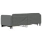 vidaXL Sofá cama nido con cajones tela gris oscuro 90x200 cm