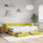 vidaXL Sofá cama nido con cajones terciopelo amarillo 80x200 cm