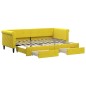 vidaXL Sofá cama nido con cajones terciopelo amarillo 80x200 cm