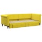 vidaXL Sofá cama nido con cajones terciopelo amarillo 80x200 cm