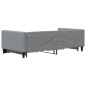 vidaXL Sofá cama nido con cajones tela gris claro 100x200 cm vidaXL Sofá cama nido con cajones tela gris claro 100x200 cm