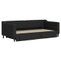 vidaXL Sofá cama nido con cajones tela negro 90x190 cm vidaXL Sofá cama nido con cajones tela negro 90x190 cm