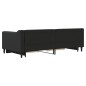 vidaXL Sofá cama nido con cajones tela negro 90x190 cm vidaXL Sofá cama nido con cajones tela negro 90x190 cm