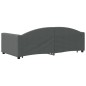 vidaXL Sofá cama nido con cajones tela gris oscuro 90x190 cm vidaXL Sofá cama nido con cajones tela gris oscuro 90x190 cm