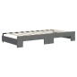 vidaXL Sofá cama nido con cajones tela gris oscuro 90x190 cm vidaXL Sofá cama nido con cajones tela gris oscuro 90x190 cm