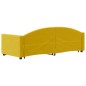 vidaXL Sofá cama nido con cajones terciopelo amarillo 80x200 cm