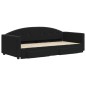vidaXL Sofá cama nido con cajones terciopelo negro 90x200 cm vidaXL Sofá cama nido con cajones terciopelo negro 90x200 cm