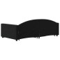 vidaXL Sofá cama nido con cajones terciopelo negro 90x200 cm vidaXL Sofá cama nido con cajones terciopelo negro 90x200 cm