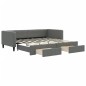 vidaXL Sofá cama nido con cajones tela gris oscuro 90x190 cm vidaXL Sofá cama nido con cajones tela gris oscuro 90x190 cm