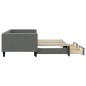 vidaXL Sofá cama nido con cajones tela gris oscuro 90x190 cm vidaXL Sofá cama nido con cajones tela gris oscuro 90x190 cm