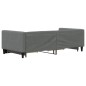 vidaXL Sofá cama nido con cajones tela gris oscuro 90x190 cm vidaXL Sofá cama nido con cajones tela gris oscuro 90x190 cm