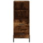 vidaXL Aparador de madera contrachapada roble ahumado 34,5x34x180 cm vidaXL Aparador de madera contrachapada roble ahumado 34,5x34x180 cm