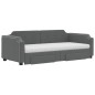 vidaXL Sofá cama nido con cajones tela gris oscuro 90x200 cm vidaXL Sofá cama nido con cajones tela gris oscuro 90x200 cm