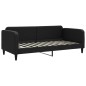 vidaXL Sofá cama nido con cajones tela negro 90x200 cm vidaXL Sofá cama nido con cajones tela negro 90x200 cm