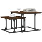 vidaXL Mesa de centro apilable 2 pzas madera ingeniería roble marrón vidaXL Mesa de centro apilable 2 pzas madera ingeniería roble marrón