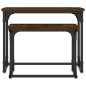 vidaXL Mesa de centro apilable 2 pzas madera ingeniería roble marrón vidaXL Mesa de centro apilable 2 pzas madera ingeniería roble marrón
