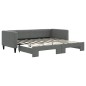 vidaXL Sofá cama nido tela gris oscuro 90x190 cm vidaXL Sofá cama nido tela gris oscuro 90x190 cm