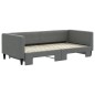 vidaXL Sofá cama nido tela gris oscuro 90x190 cm vidaXL Sofá cama nido tela gris oscuro 90x190 cm