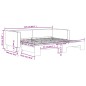 vidaXL Sofá cama nido tela gris oscuro 90x190 cm vidaXL Sofá cama nido tela gris oscuro 90x190 cm