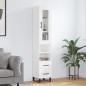 vidaXL Aparador alto madera contrachapada blanco 34,5x34x180 cm vidaXL Aparador alto madera contrachapada blanco 34,5x34x180 cm
