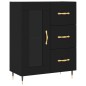 vidaXL Aparador alto madera contrachapada negro 69,5x34x180 cm vidaXL Aparador alto madera contrachapada negro 69,5x34x180 cm