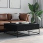 vidaXL Mesa de centro madera de ingeniería negro 100x99x40 cm vidaXL Mesa de centro madera de ingeniería negro 100x99x40 cm