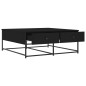 vidaXL Mesa de centro madera de ingeniería negro 100x99x40 cm vidaXL Mesa de centro madera de ingeniería negro 100x99x40 cm