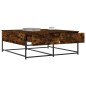 vidaXL Mesa de centro madera de ingeniería roble ahumado 100x99x40 cm vidaXL Mesa de centro madera de ingeniería roble ahumado 100x99x40 cm