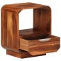 vidaXL Mesita de noche con cajón 2 unids madera sheesham 40x30x50 cm
