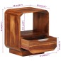 vidaXL Mesita de noche con cajón 2 unids madera sheesham 40x30x50 cm