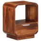 vidaXL Mesita de noche con cajón 2 unids madera sheesham 40x30x50 cm