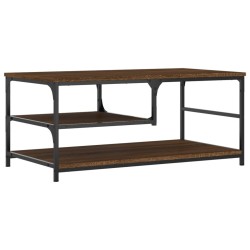 vidaXL Mesa de centro madera de ingeniería roble marrón 90x49x40 cm