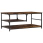 vidaXL Mesa de centro madera de ingeniería roble ahumado 90x49x40 cm vidaXL Mesa de centro madera de ingeniería roble ahumado 90x49x40 cm