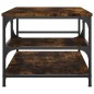 vidaXL Mesa de centro madera de ingeniería roble ahumado 90x49x40 cm vidaXL Mesa de centro madera de ingeniería roble ahumado 90x49x40 cm