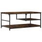 vidaXL Mesa de centro madera de ingeniería roble ahumado 90x49x40 cm vidaXL Mesa de centro madera de ingeniería roble ahumado 90x49x40 cm