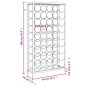 vidaXL Botellero para 45 botellas hierro forjado negro 54x18x100 cm vidaXL Botellero para 45 botellas hierro forjado negro 54x18x100 cm