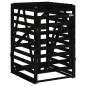 vidaXL Cobertizo para cubos de basura madera pino negro 84x90x128,5 cm vidaXL Cobertizo para cubos de basura madera pino negro 84x90x128,5 cm