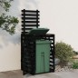 vidaXL Cobertizo para cubos de basura madera pino negro 84x90x128,5 cm vidaXL Cobertizo para cubos de basura madera pino negro 84x90x128,5 cm