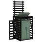 vidaXL Cobertizo para cubos de basura madera pino negro 84x90x128,5 cm vidaXL Cobertizo para cubos de basura madera pino negro 84x90x128,5 cm