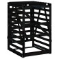 vidaXL Cobertizo para cubos de basura madera pino negro 84x90x128,5 cm vidaXL Cobertizo para cubos de basura madera pino negro 84x90x128,5 cm